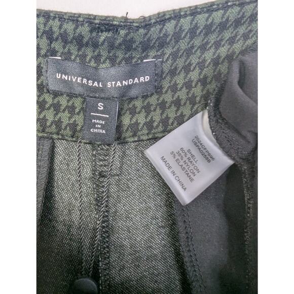 NWT Universal Standard  Cigarette Ponte Pant in Forest Houndstooth - Picture 8 of 9
